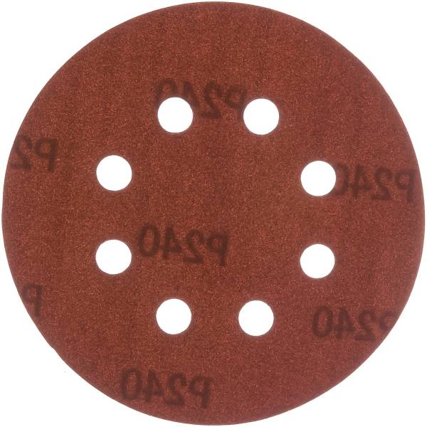 Круги абразивные на ворсовой основе под липучку (5 шт; 125 мм; P240; 8 отв) Vira 558011 абразивные круги vira