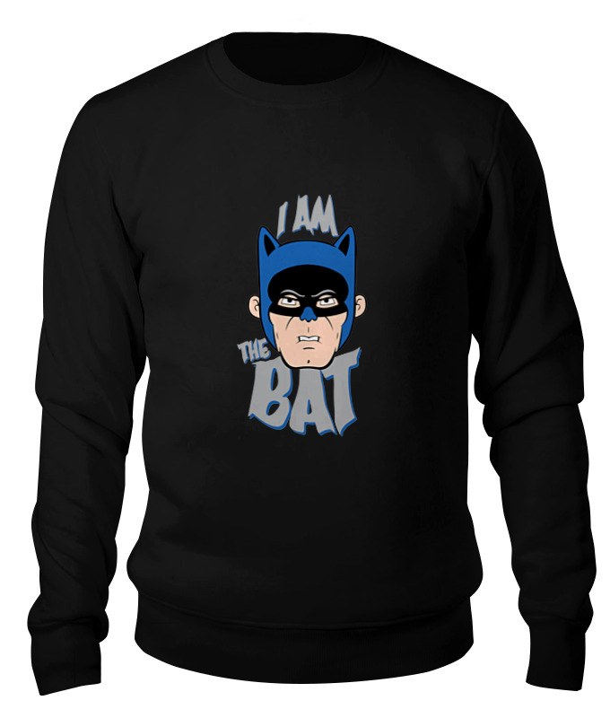 

Свитшот Printio I am the bat черный XS, I am the bat