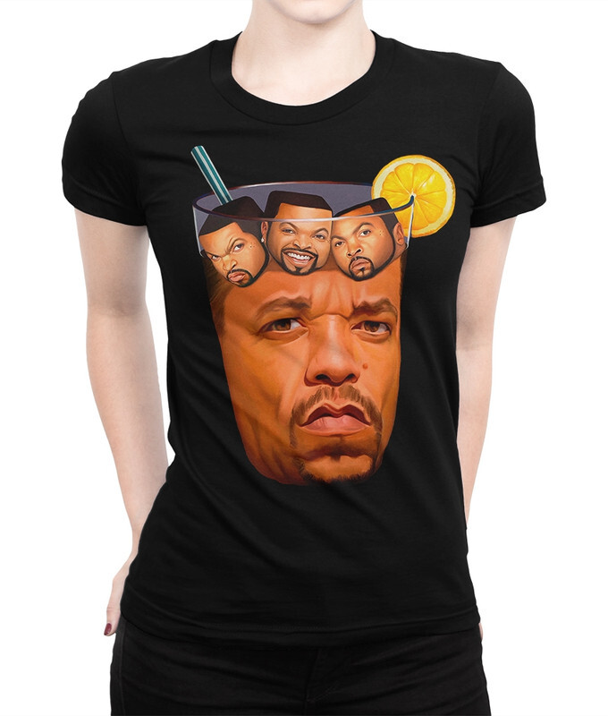 

Футболка женская Dream Shirts Ice Cube with Ice T 555965111 черная L, Ice Cube with Ice T 555965111