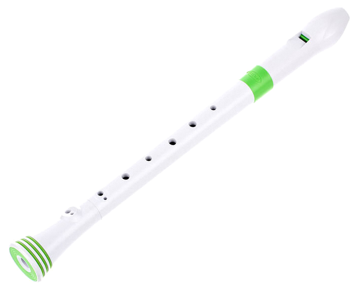 фото Блок флейта nuvo recorder white green барочная система