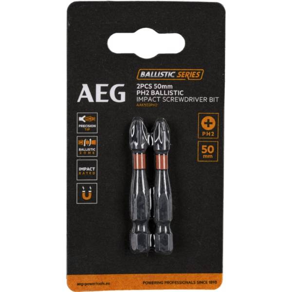 

Биты ударные AAK502PH2 (2 шт; PH2; 50 мм) AEG 4932479165