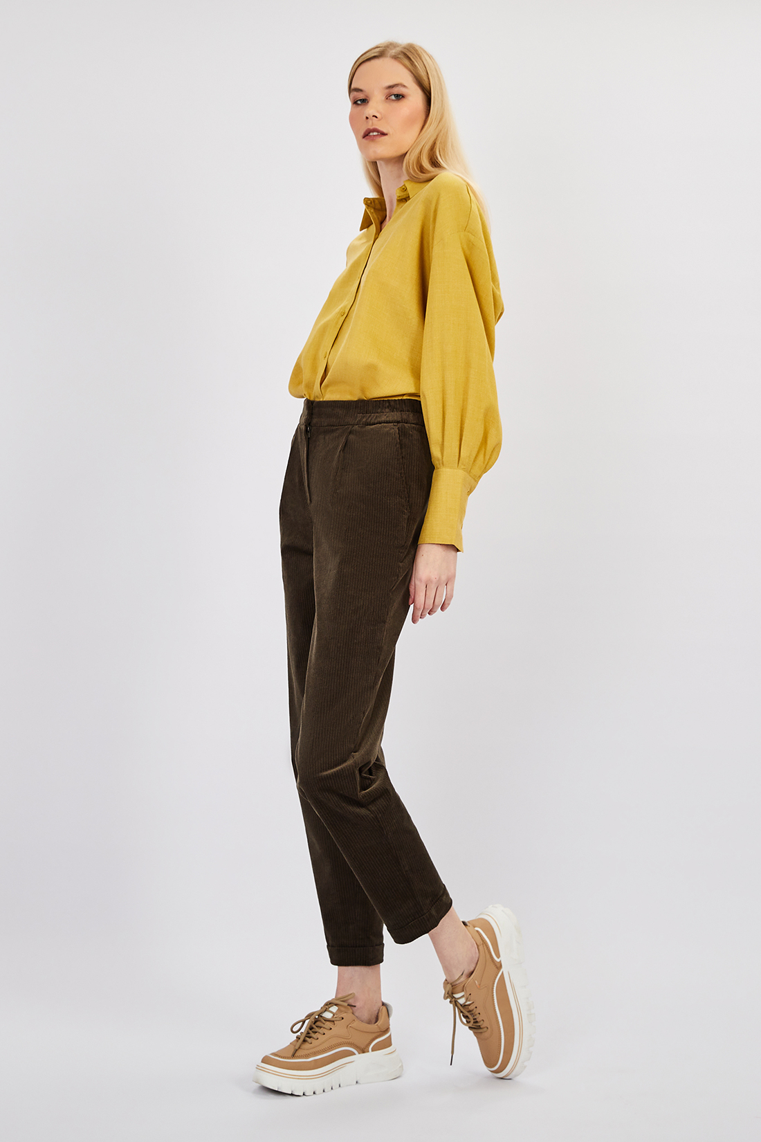 

Брюки женские Baon B2922520 хаки 2XL, B2922520
