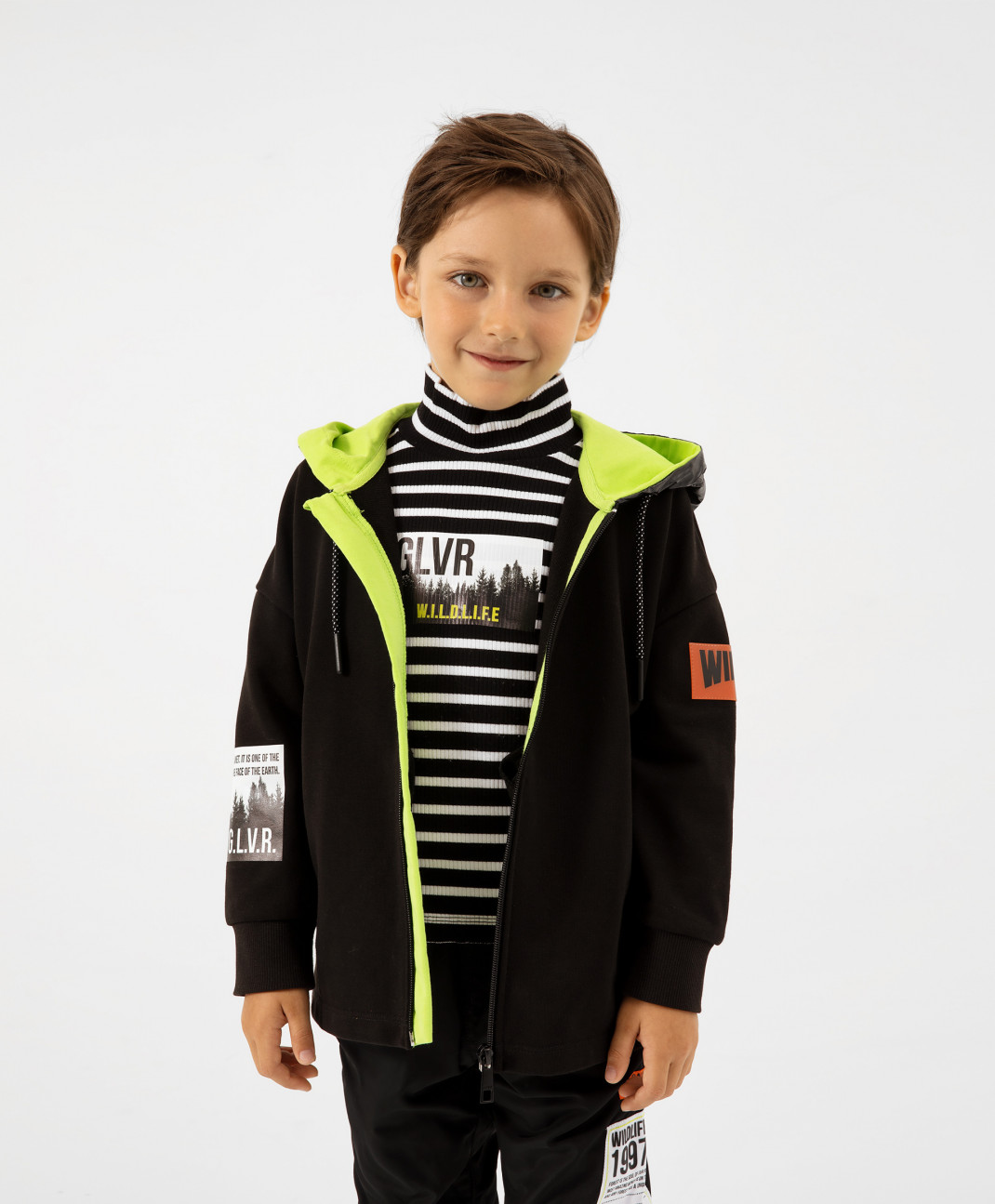 

Толстовка детская Gulliver 22204BMC1602 цв. черный р. 110, 22204BMC1602