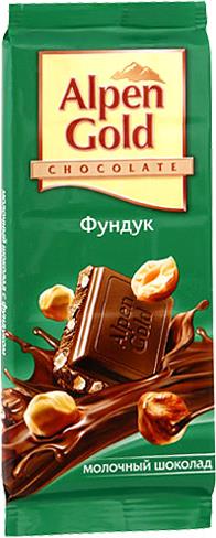

Шоколад Alpen Gold молочный с дробленым фундуком