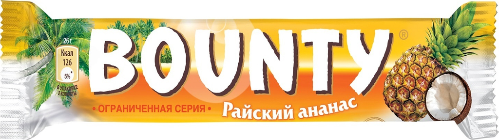 фото Батончик bounty райский ананас 52 г