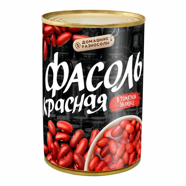

Фасоль Домашние разносолы красная в томатной заливке 400 г