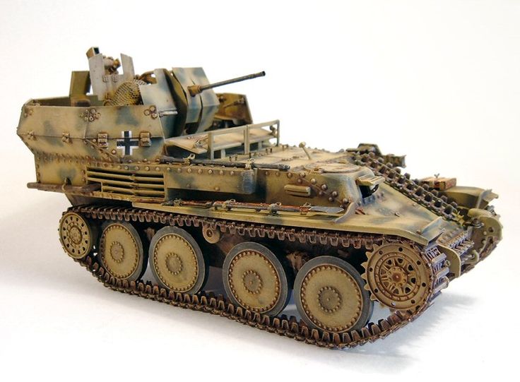 

Немецкий зенитный танк Флакпанцер 38(t) 35010 ARK-models 1/35