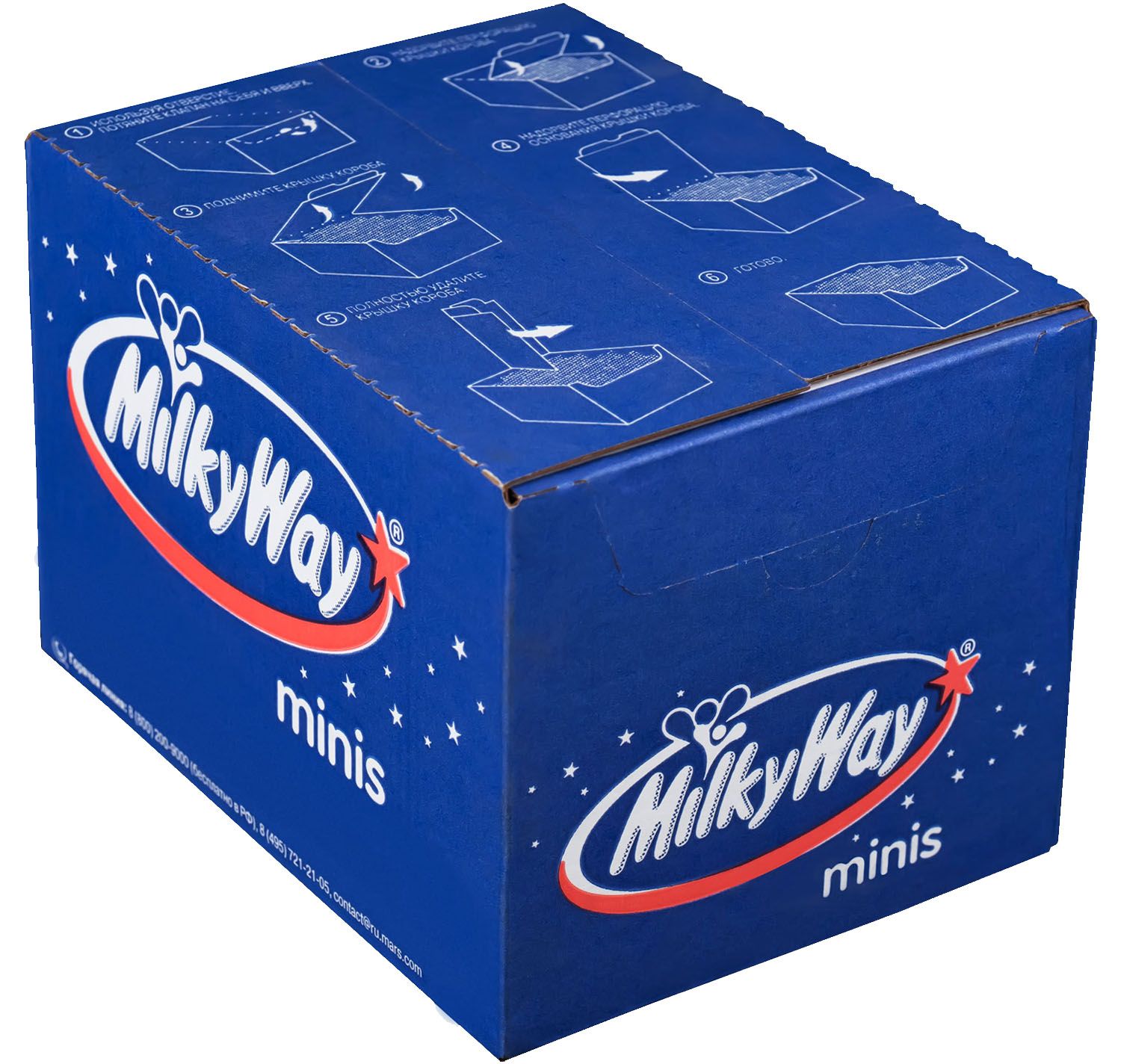 Шоколадные конфеты Milky Way Minis, Суфле, Коробка, 2.5кг.