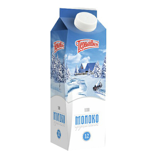 

Молоко 3,2% пастеризованное 1 л Первый вкус БЗМЖ