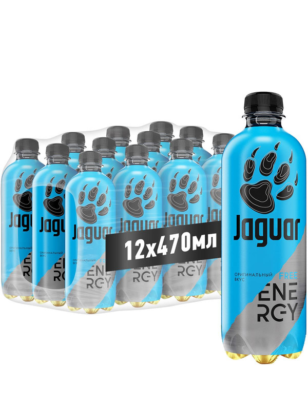 Энергетический напиток Jaguar Free ПЭТ 0,47 л x 12 шт