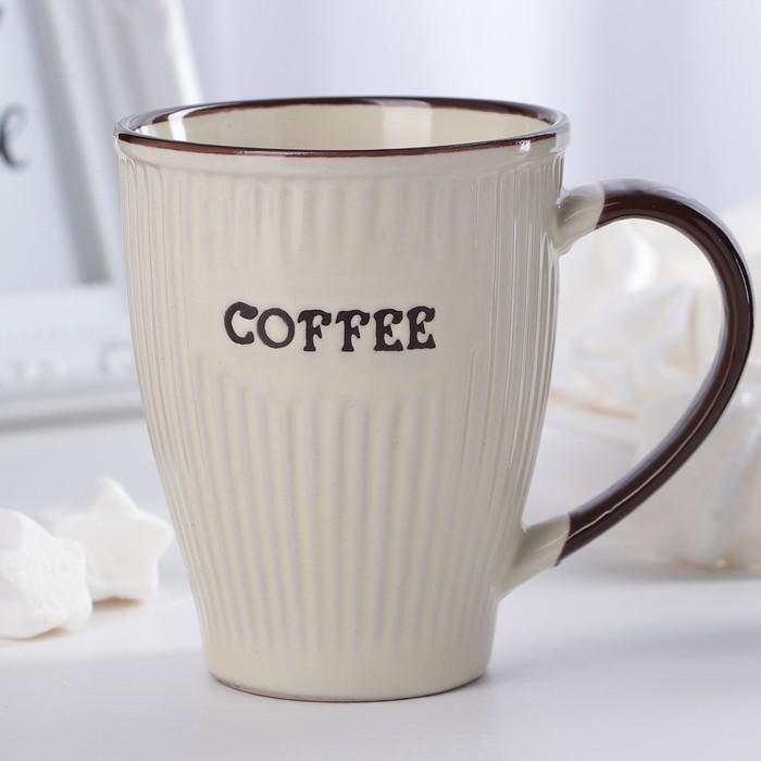 

Кружка Доляна Coffee, 270 мл, цвет бежевый