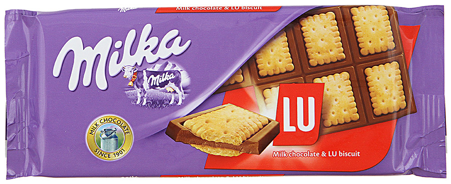 

Шоколад Milka молочный с печеньем LU