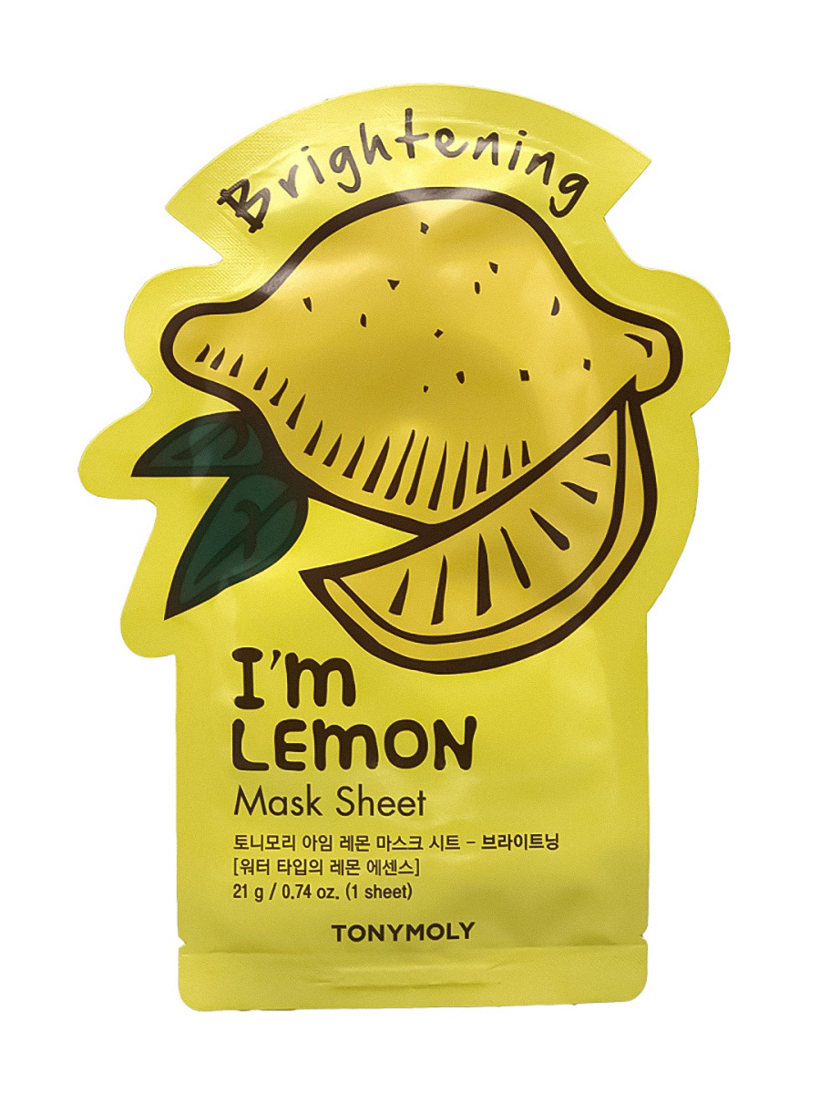 TONYMOLY Тканевая маска для лица с экстрактом лимона I'm LEMON Mask Sheet Brightening