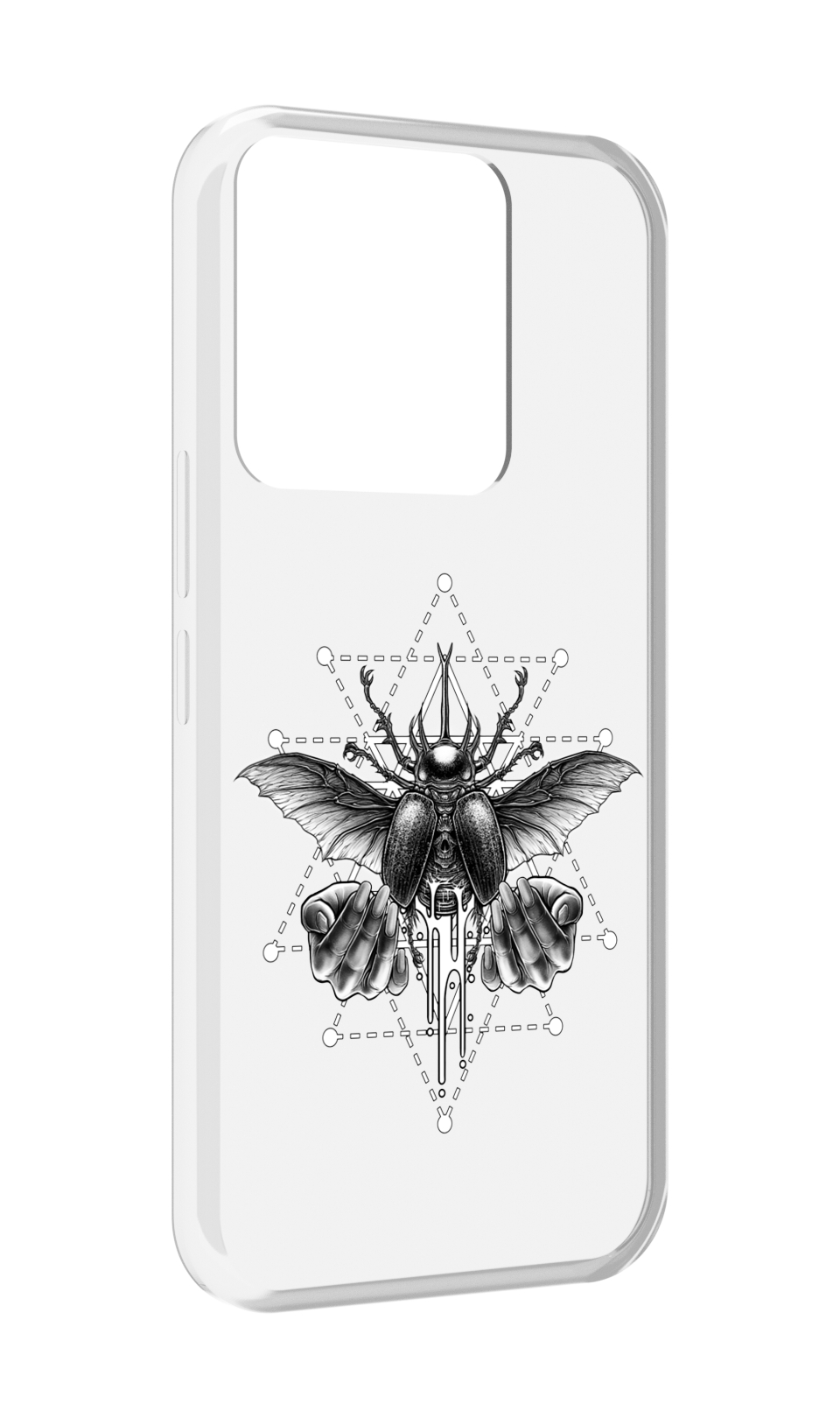 

Чехол MyPads скарабей для Tecno Spark Go 2022 / Tecno Spark 8C, Прозрачный, Tocco