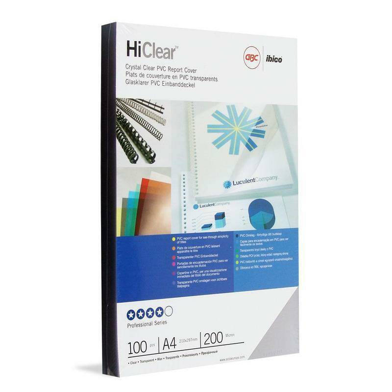 

Обложка для переплета GBC HiClear Binding Cover A4 200 мкм 100 шт