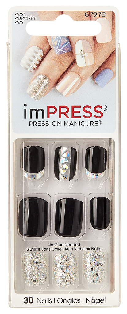 

Накладные ногти KISS imPRESS Press-on Manicure 14-1857 Черное зеркало 30 шт