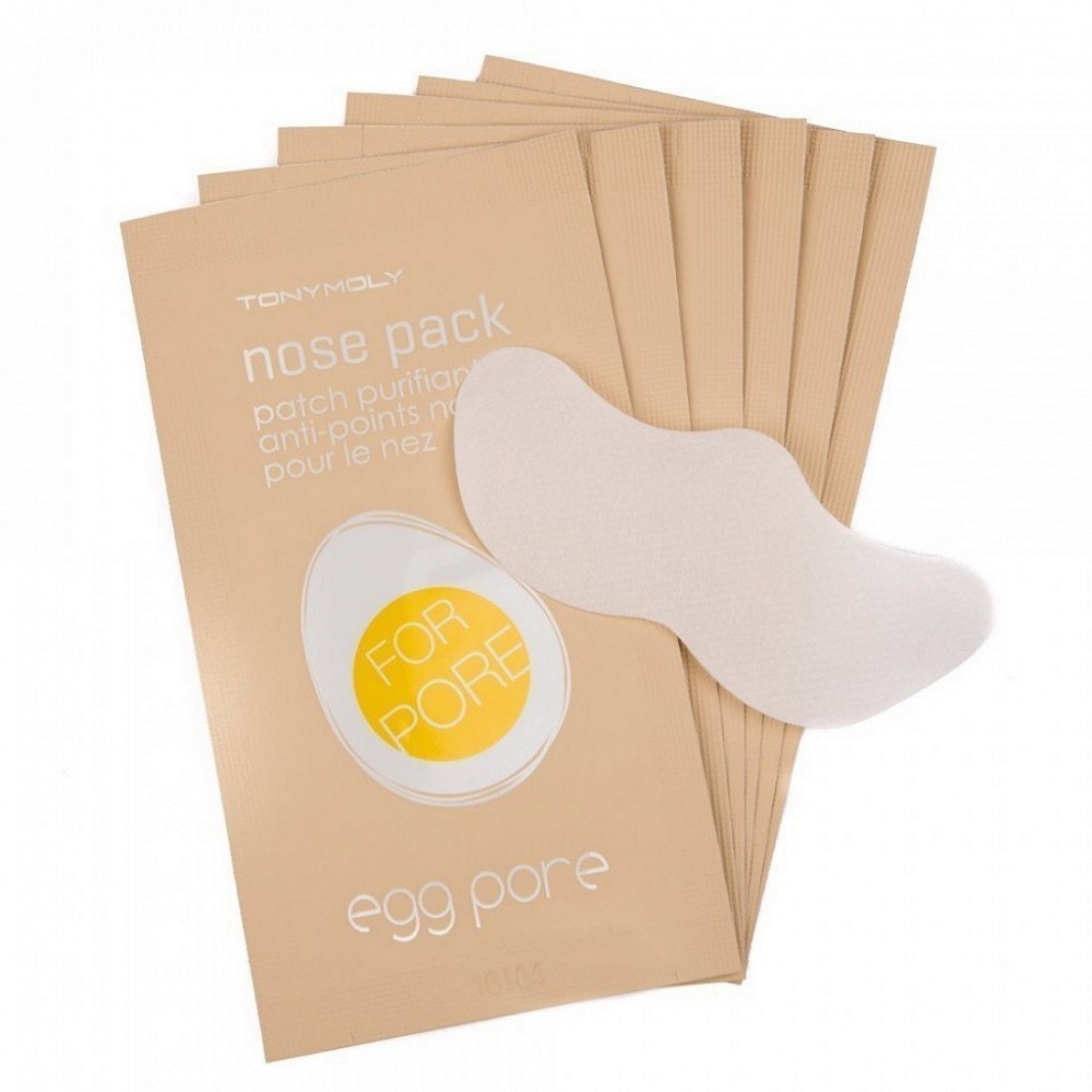 TONYMOLY Полоски для носа от черных точек Egg Pore Nose Pack biore полоски для носа pore strips