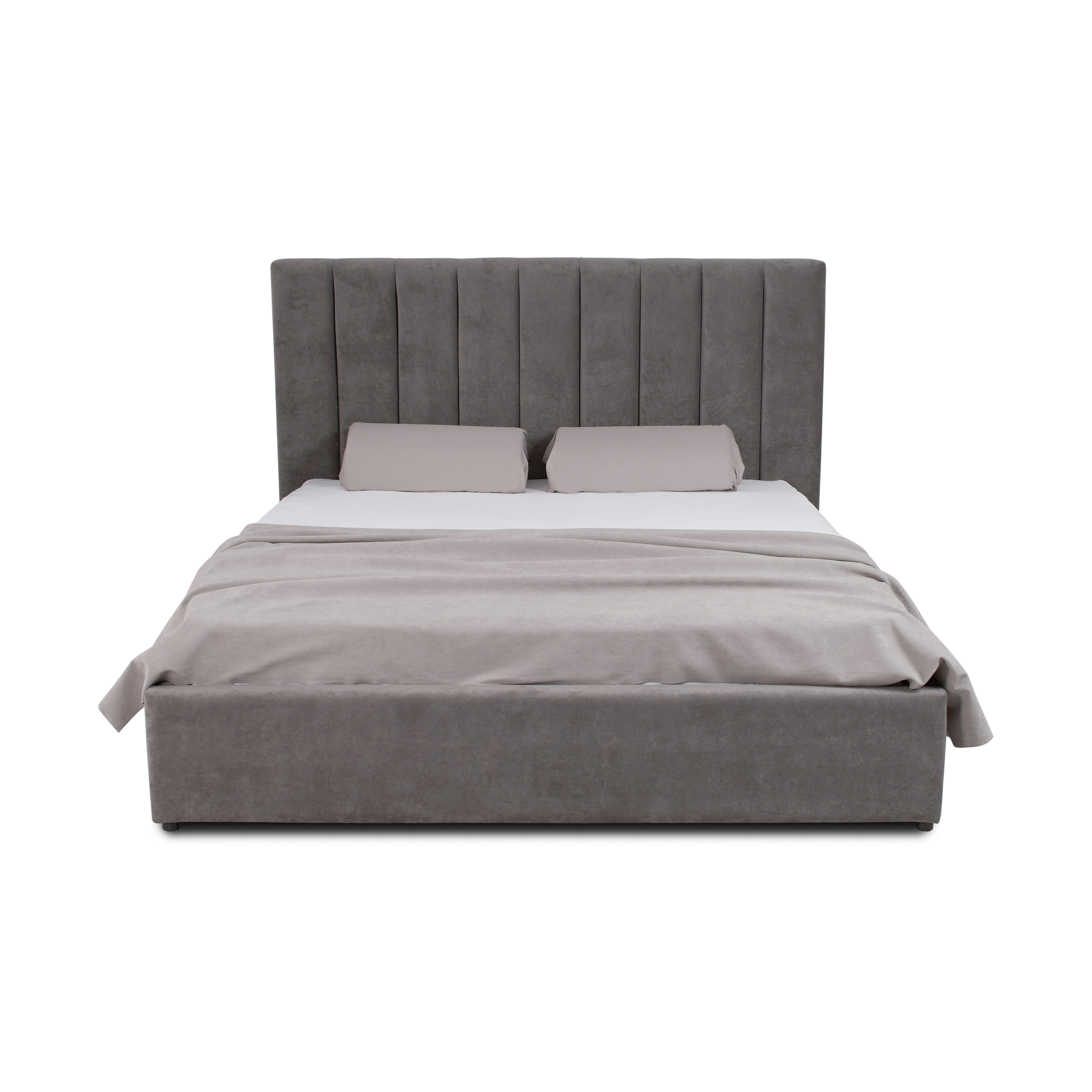 

Кровать двухспальная BRENDOSS Лондон серая, Серый, Лондон