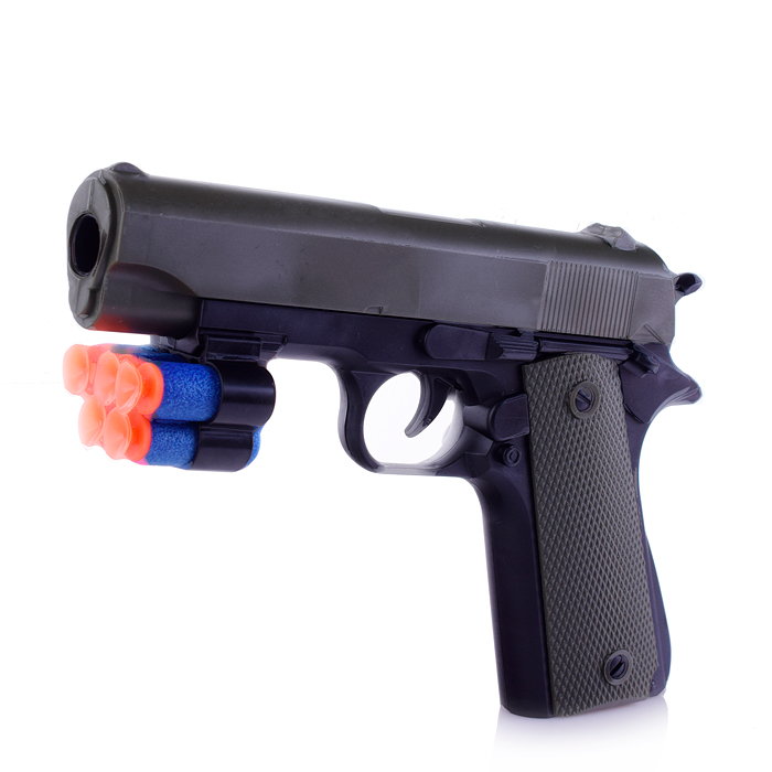 Пистолет игрушечный 977-07 с мягкими полимерными пулями, в пакете