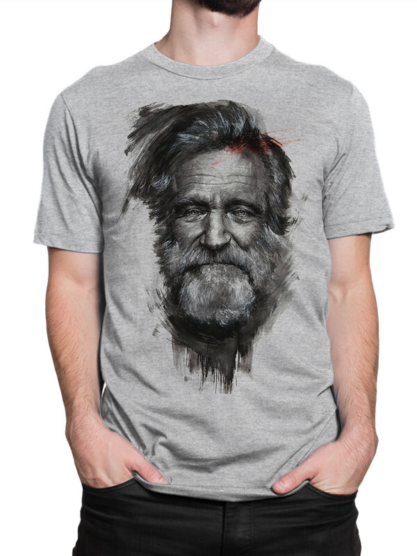 

Футболка мужская Dream Shirts Робин Уильямс серая XL, Робин Уильямс