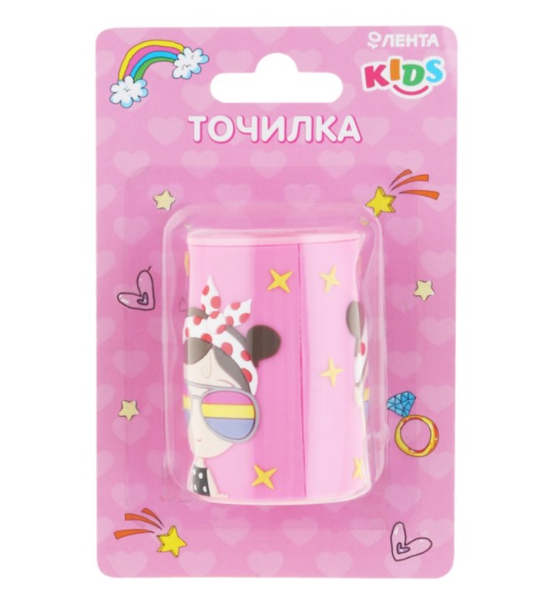 

Точилка Лента Kids Girl с 2 отверстиями розовая