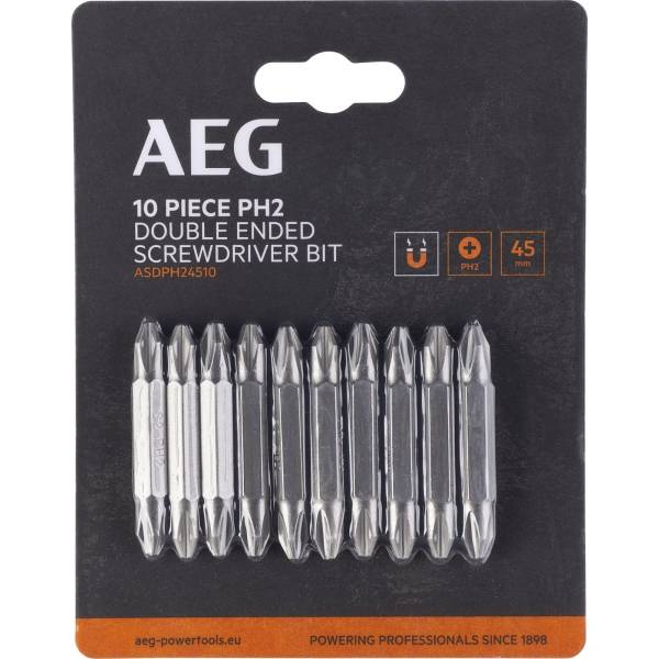 

Биты двухсторонние 10 шт, РН2, 45 мм AEG ASDPH24510 4932479515