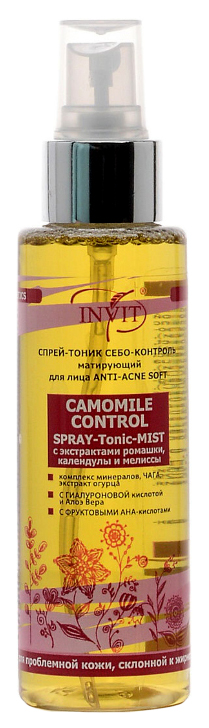 Тоник для лица INVIT Hydro Mist CAMOMILE CONTROL 399-05 110 мл