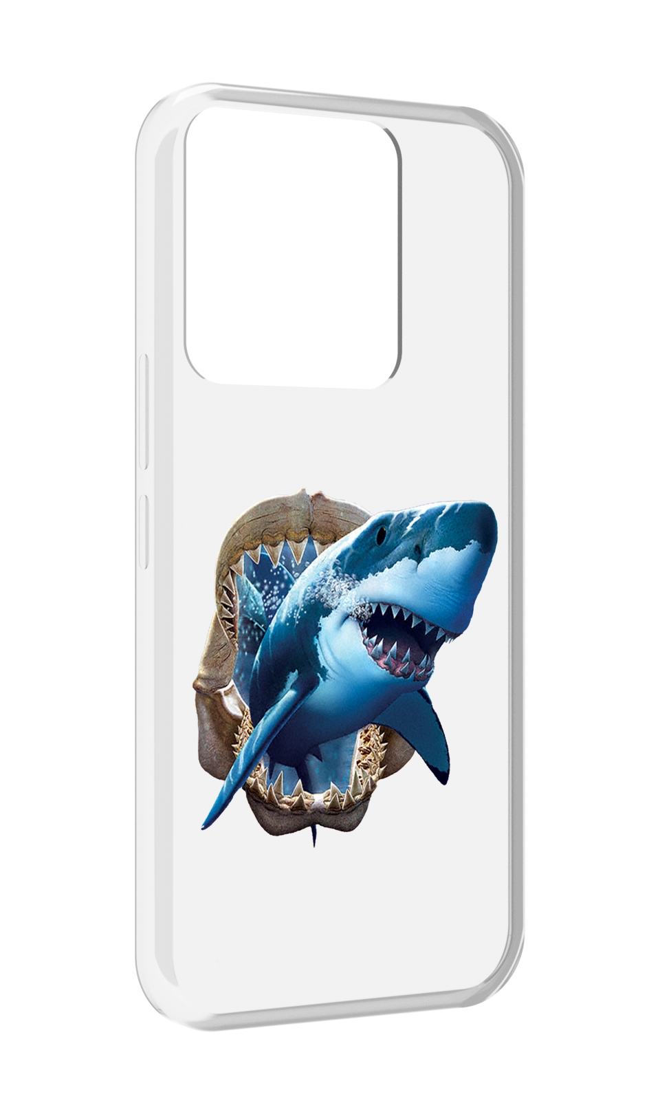 

Чехол MyPads челюсти для Tecno Spark Go 2022 / Tecno Spark 8C, Прозрачный, Tocco