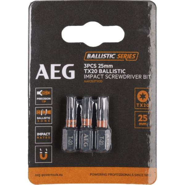 

Биты ударные AAK253TX20 (3 шт; TX20; 25 мм) AEG 4932479174