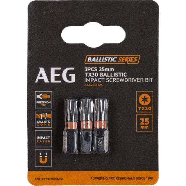 

Биты ударные AAK253TX30 (3 шт; TX30; 25 мм) AEG 4932479176