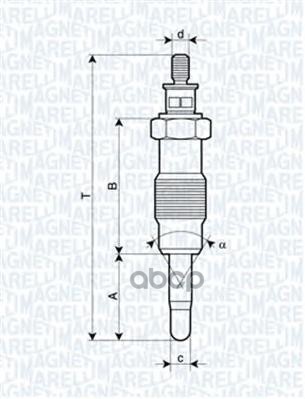 Свеча накаливания Magneti Marelli 062582804304