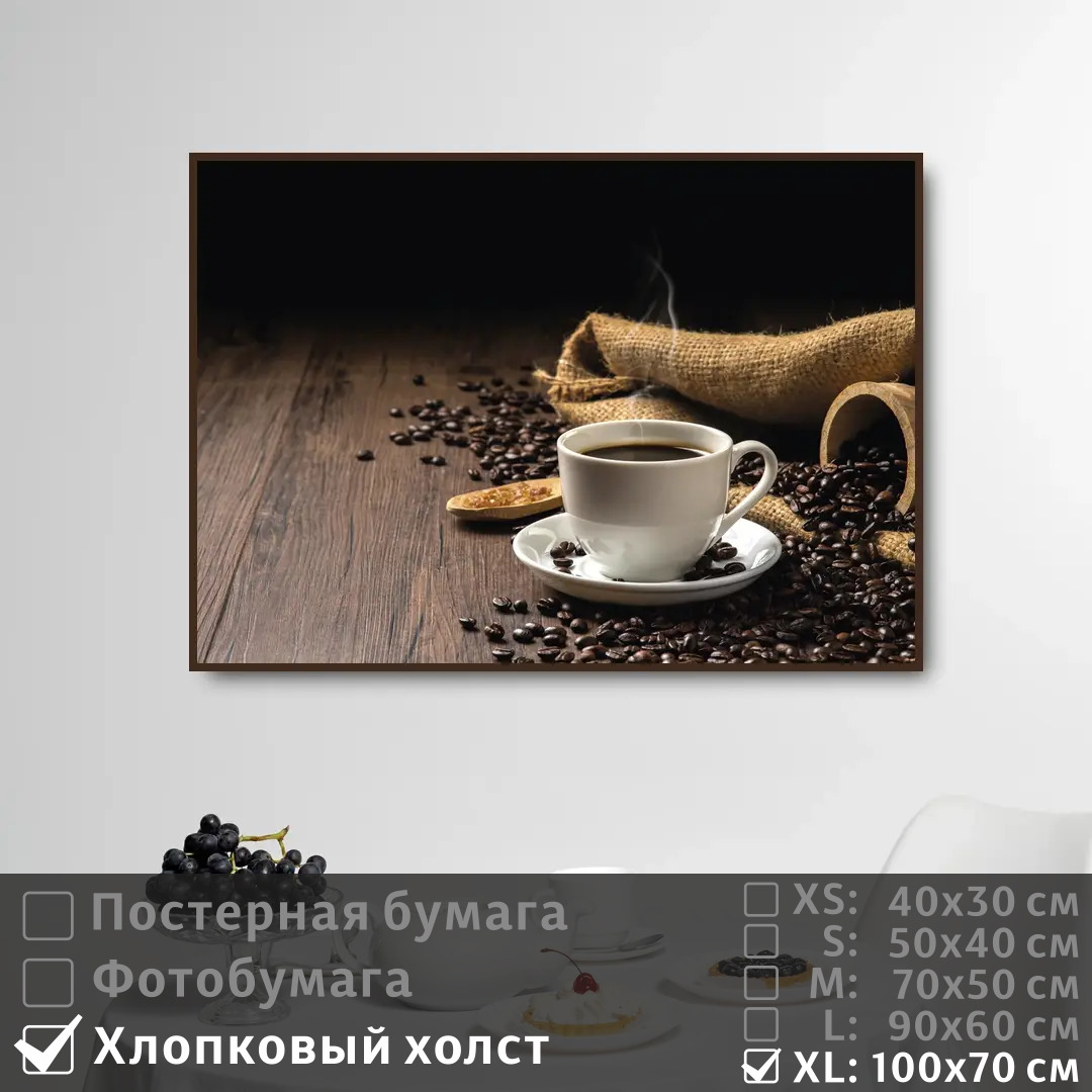 

Постер на холсте ПолиЦентр Утро в уютной кофейне 100х70 см, УтроВУютнойКофейне1
