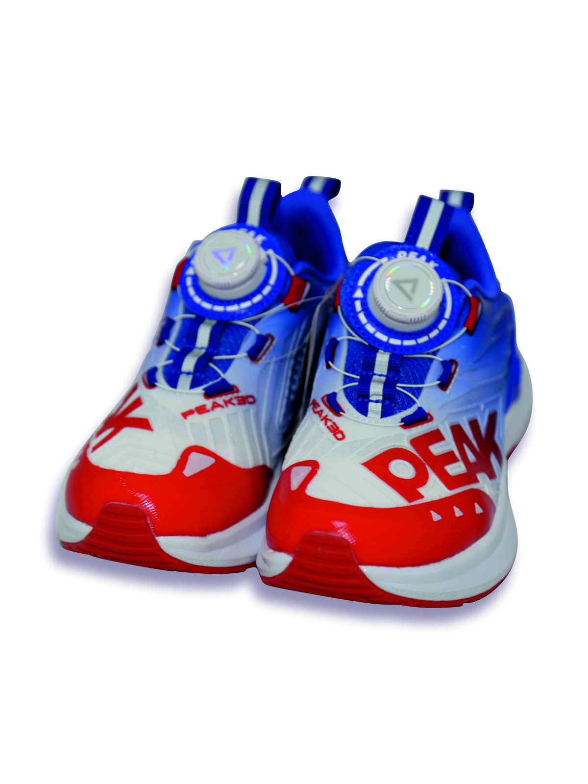 Кроссовки детские PEAK E23, красно-сине-белый, 35 очки для плавания юниорские sportex e36857 2 красно белый