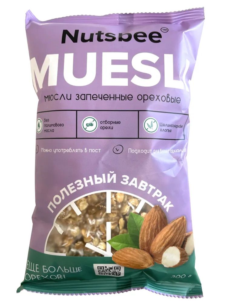 

Мюсли запеченные Nutsbee ореховые 300 г