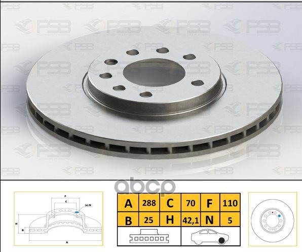 

Диск тормозной перед OPEL Vectra B 95-02, SAAB 9-5 SW 98-