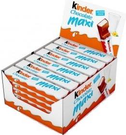 Шоколад Kinder Chocolate Maxi, 36 шт по 21 г