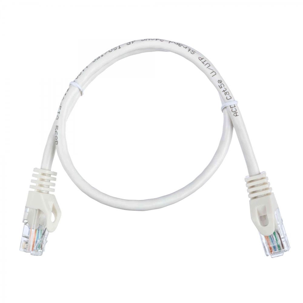 Патч-корд ACD RJ45 вилка-вилка 0.5м (ACD-LPU5C-5DW) белый