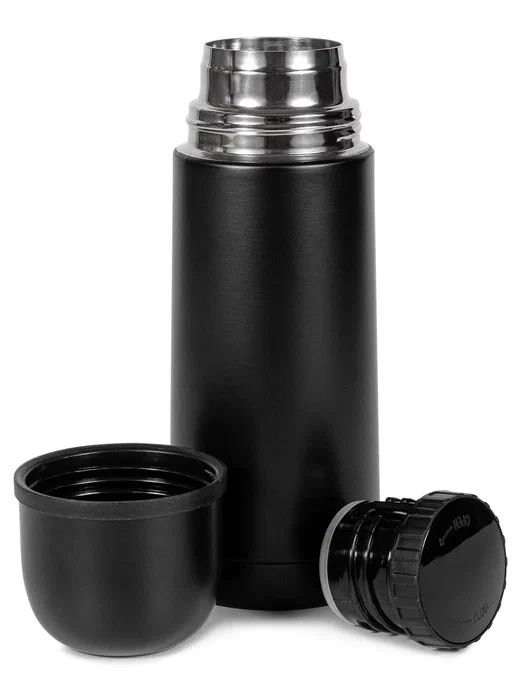 Термос Relaxika 101, 350 мл, черный без логотипа