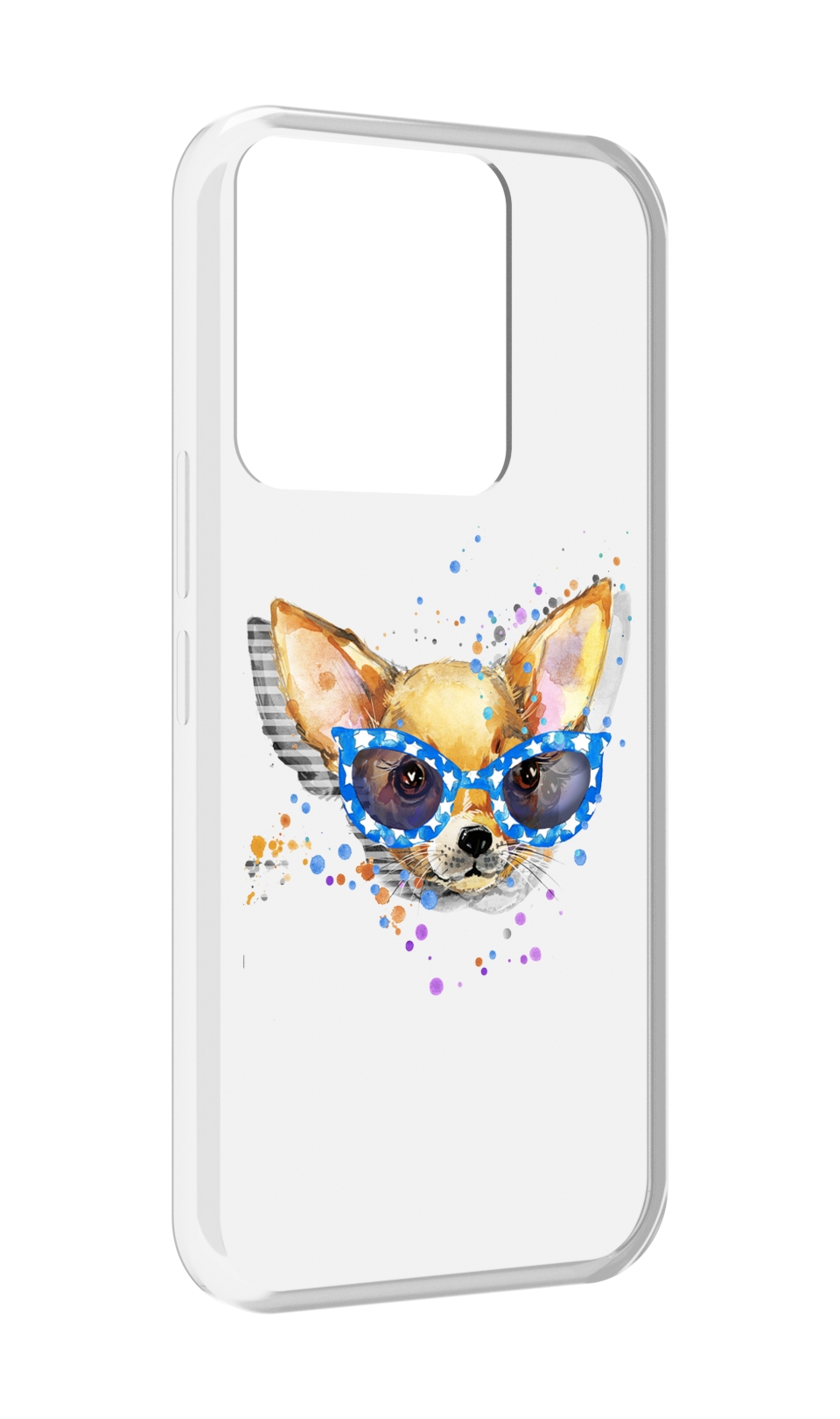 

Чехол MyPads чихуа-хуа в очках для Tecno Spark Go 2022 / Tecno Spark 8C, Прозрачный, Tocco