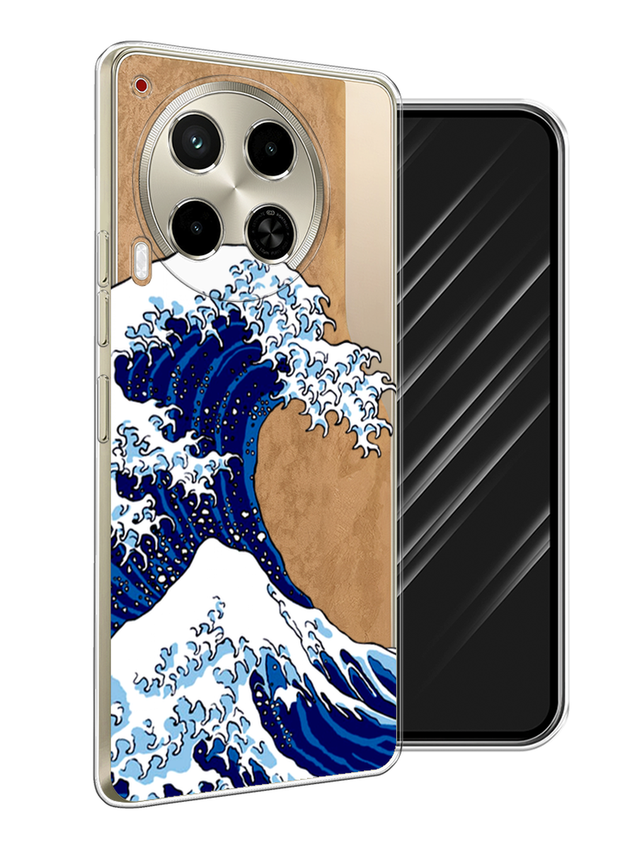 

Чехол Awog на Tecno Camon 30 4G "Волна в Канагаве", Синий;белый, 305650-1