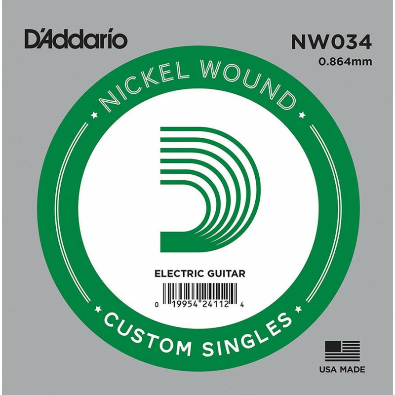 

Струна для электрогитары DAddario NW034 Nickel Wound, NW034 Nickel Wound