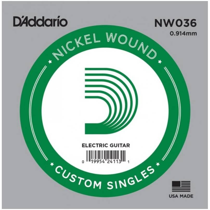 

Струна для электрогитары DAddario NW036 Nickel Wound, NW036 Nickel Wound