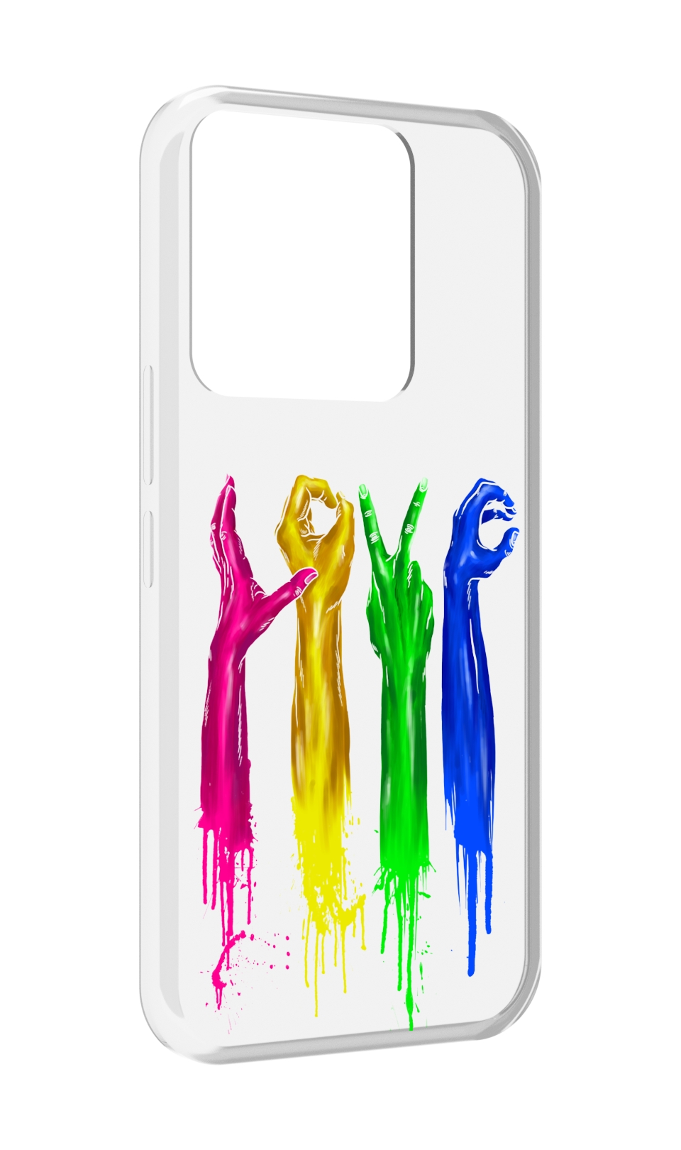 

Чехол MyPads яркие руки love для Tecno Spark Go 2022 / Tecno Spark 8C, Прозрачный, Tocco
