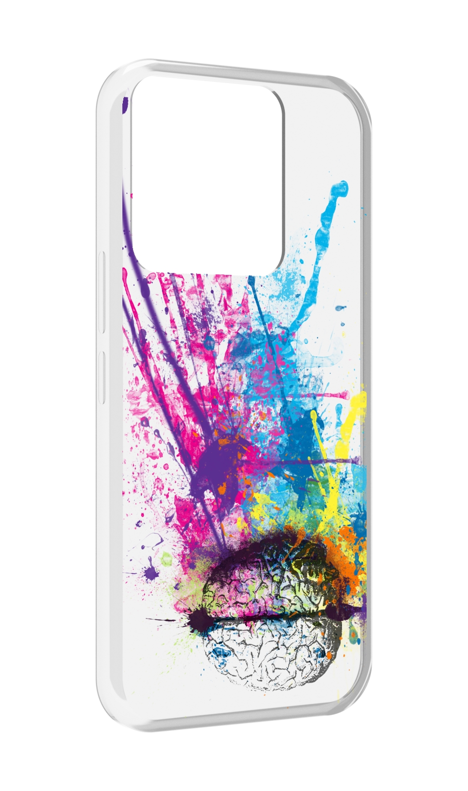 

Чехол MyPads яркий красочный мозг для Tecno Spark Go 2022 / Tecno Spark 8C, Прозрачный, Tocco