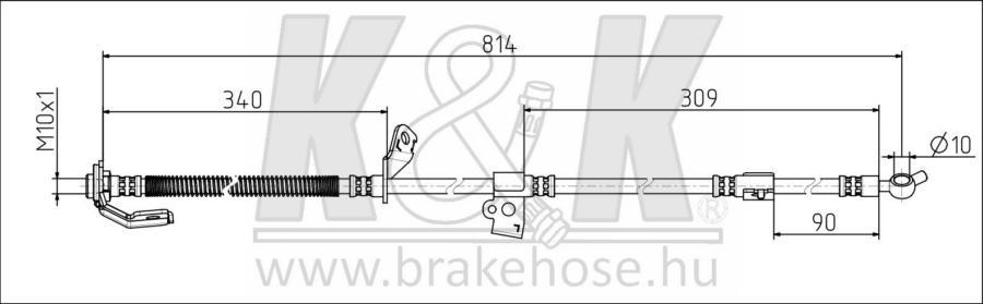 

Шланг Тормозной Hyundai Sonata Vi (Yf) 2.4 06.09-11.10 K&K ft1058