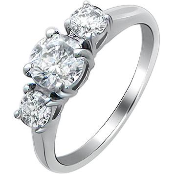 

Кольцо из серебра с фианитом р. 17 Эстет 01К154541, 01К154541