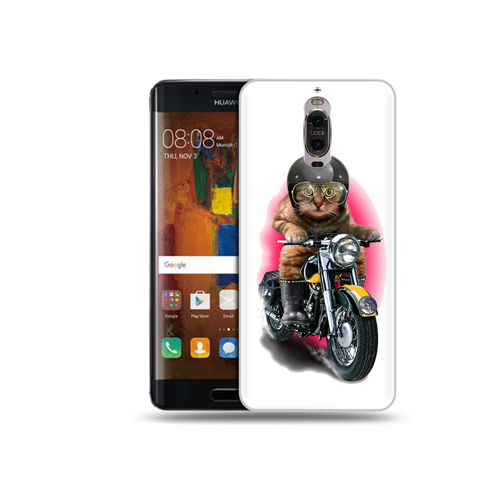 

Чехол MyPads Tocco для Huawei Mate 9 Pro мото-кот (PT50613.55.485), Прозрачный, Tocco