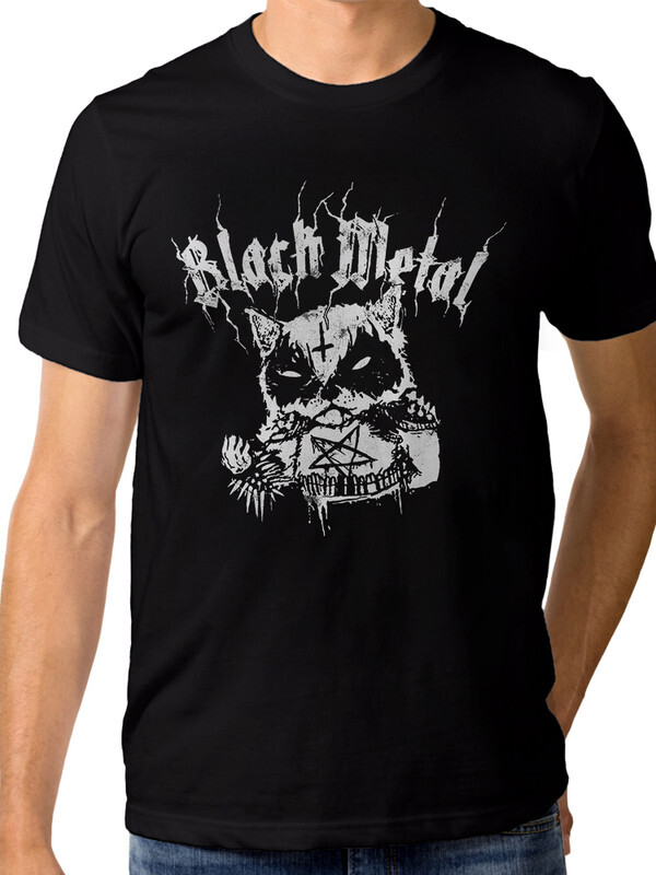 фото Футболка мужская dreamshirts black metal черная 2xl