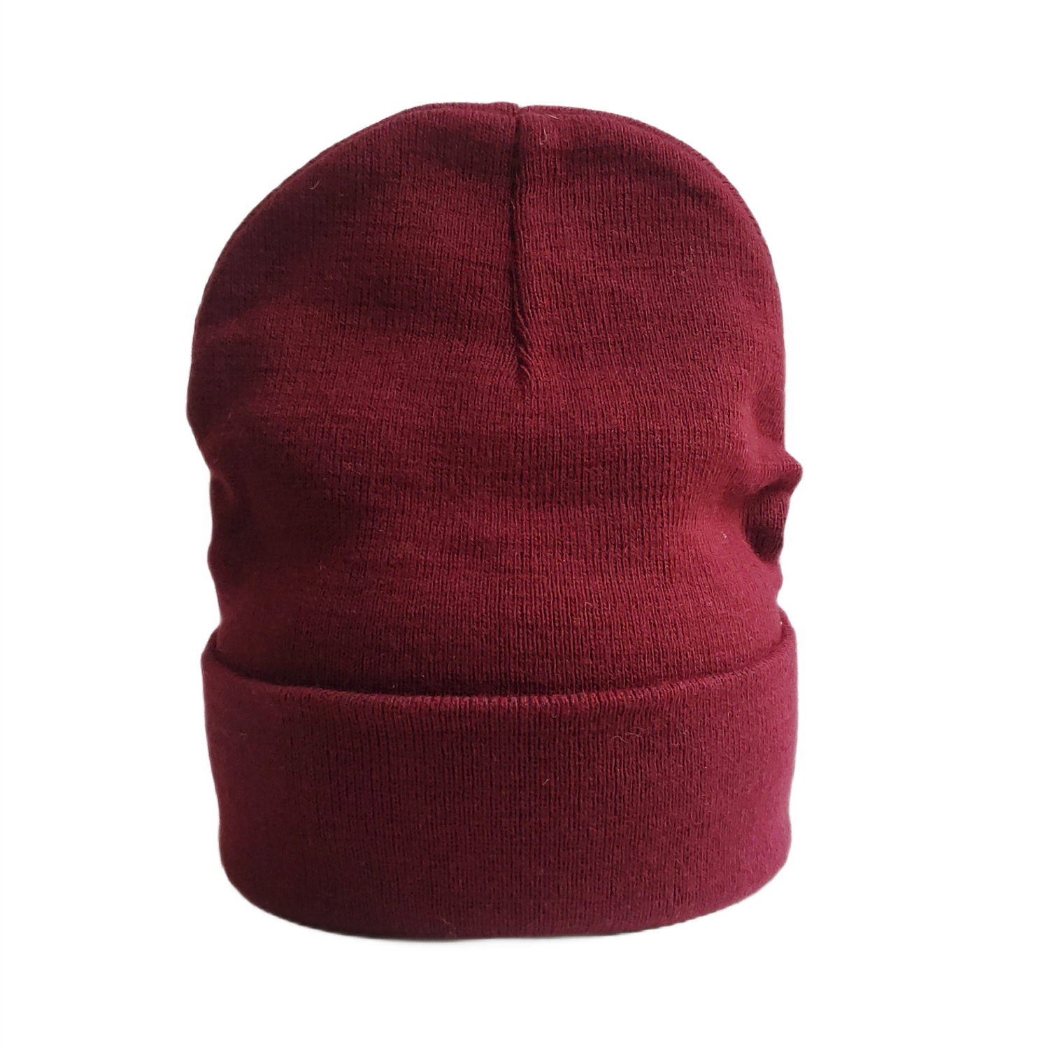 Шапка бини унисекс ТиК 101 бордовая, р.54-58