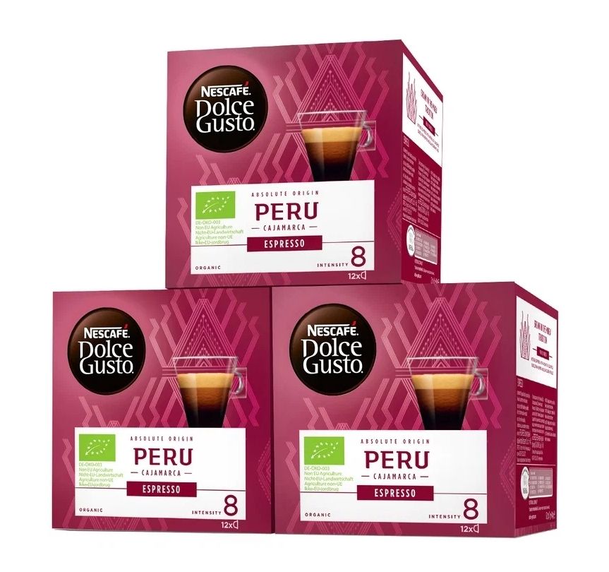 Кофе в капсулах Dolce Gusto espresso Peru 12 капсул 3 уп